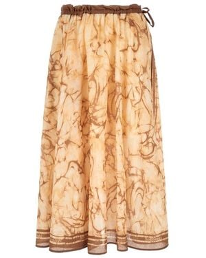 Zimmermann Rokken ,Indra Midi Rok - Naturel