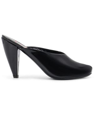 Jude Schoenen ,Zwart ,Leer Heeled Mule