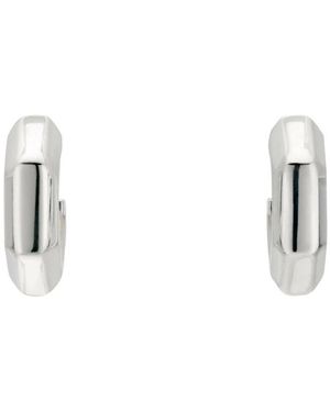 Gucci Geometrische G Creolen - Weiß
