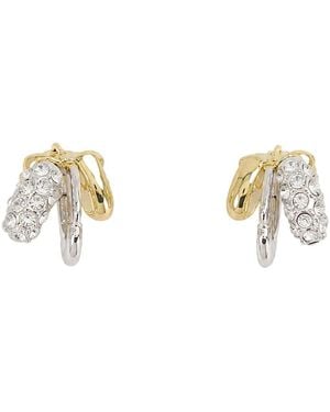 Simone Rocha Rhinestone Hoop Earrings - Mettallic