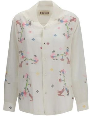 BAZISZT Joy Cotton Shirt - Grau
