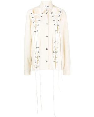 Julfer Alex lace-up wool jacket - Weiß