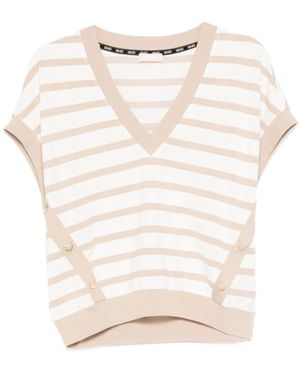 Liu Jo V-Neck Knitwear - White
