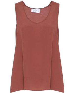 Soallure Fluid Silk-Blend Tank - Braun