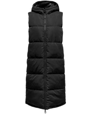 ONLY Jassen ,Zwart ,Polyester Mouwloze Puffer Bodywarmer