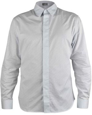 Dior Overhemden ,Blauw ,Katoen Oblique Shirt - Grijs