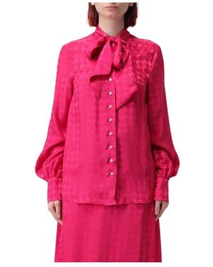 MSGM Fuchsia Schluppenbluse - Pink