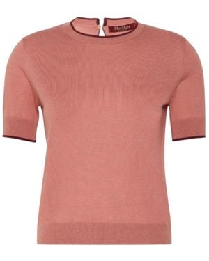 Max Mara Mst Agenda Ronde Hals Breiwerk - Roze