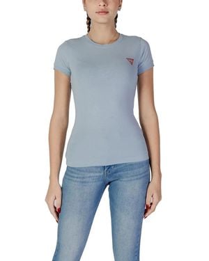 Guess Blue Cotton Tops & T
