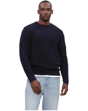 SELECTED Ross Rundhals-Pullover - Blau