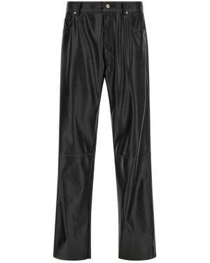 MM6 by Maison Margiela Leather Trousers - Black