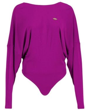 PUCCI Cape Sleeve Bodysuit - Lila