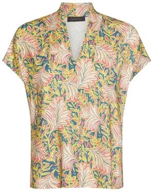 Elena Miro T-Shirt Met V-Hals - Meerkleurig