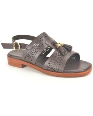 Frau Schoenen ,Bruin ,Platte Sandalen - Grijs