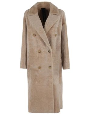 Blancha Double-Breasted Coats - Naturel