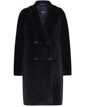 Max Mara Double-Breasted Coat - Zwart