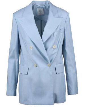 Eleventy Jassen ,Blauw ,Wol Doppiopetto Blazer