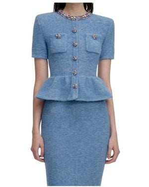 Self-Portrait Cardigans - Blue