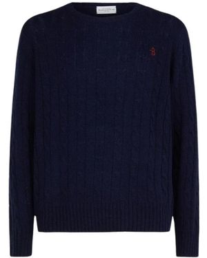 Ballantyne Round-Neck Knitwear - Blue
