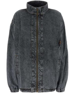 Y. Project Schwarze Denimjacke - Grau