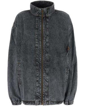 Y. Project Schwarze Denimjacke - Grau