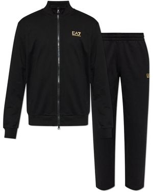 EA7 Fitness ,Zwart ,Katoen Core Identity Cotton Tracksuit