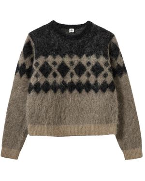 THE GARMENT Roma Argyle Strick - Grau