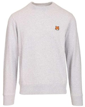 Maison Kitsuné Fox Head Regular Sweatshirt - Grijs