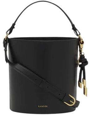 Lanvin Séquence Leather Bucket Bag - Zwart
