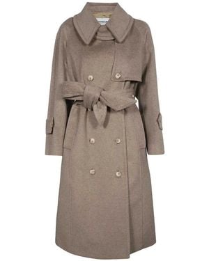Dondup Belted Coats - Brown