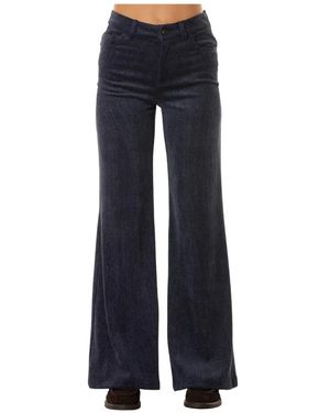 Ermanno Scervino Broeken ,Blauw ,Leer Wijde Broek
