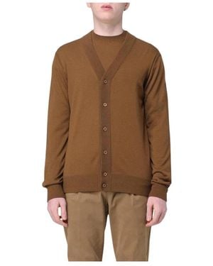 Paolo Pecora V-Ausschnitt Wollstrickjacke - Braun