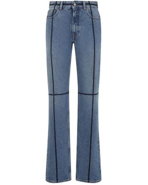 MM6 by Maison Margiela Mid Cotton Jeans - Blue