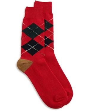 RoToTo Argyle crew socks /cinnamon - Rot
