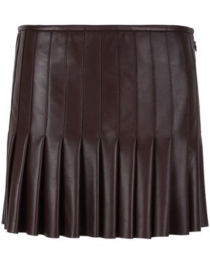 McQueen Rokken ,Rood ,Leer Leren Plissérok - Bruin