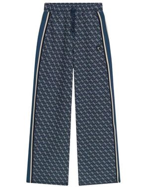 Guess Broeken ,Blauw ,Polyester 4G Allover Jacquard Lange Broek