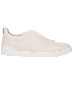 ZEGNA Low-Top Triple Stitch Sneakers - Weiß