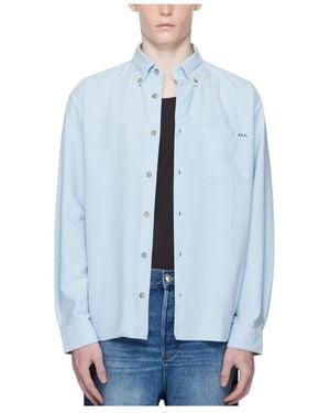 A.P.C. Casual Hemden - Blauw