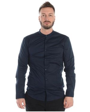 Daniele Alessandrini Slim Fit Angle Shirt - Blauw