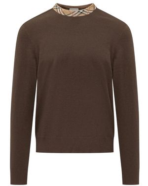 Burberry Michael Mrn Rundhals - Braun