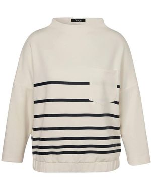 FRAPP Sweatshirt Kelchkragen - Wit