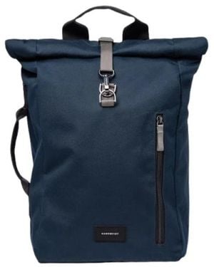 Sandqvist Dante Vegan Rolltop Rugzak - Blauw