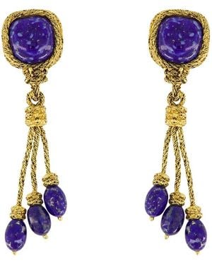 Aurelie Bidermann Accessoires ,Blauw ,Leer Miki Oorbellen