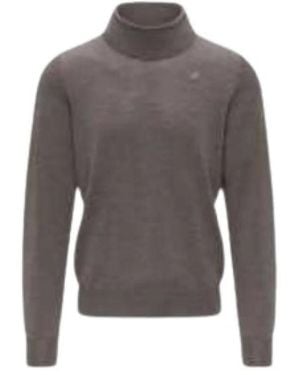 K-Way Wollrollkragenpullover - Grau