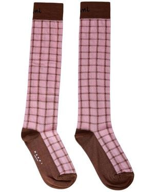 Marni Logo Jacquard Sokken - Rood