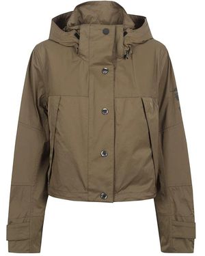 Burberry Jassen ,Bruin ,Nylon Jacket Met Capuchon - Groen