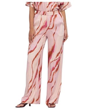 Minus Broeken ,Roze ,Polyester Msluana Mid Waist Pant
