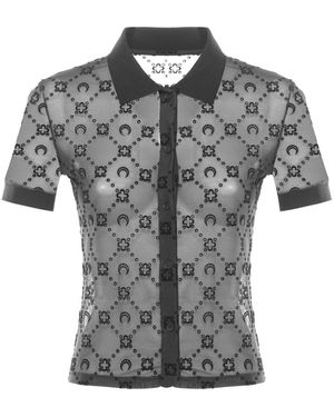 Marine Serre Polo Shirts - Gris