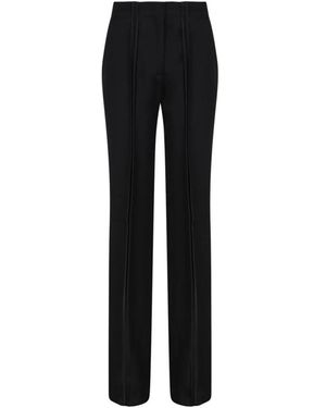 The Attico Schwarze Wollgabardine-Langhose