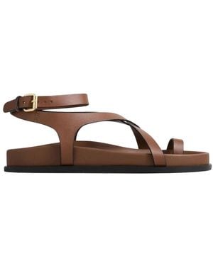 A.Emery Flat Sandals - Brown
